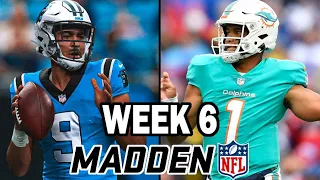 Panthers at Dolphins - Madden Week 6 Simulation (2023)