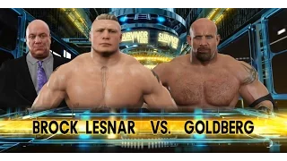 WWE Survivor Series Brock Lesnar with Paul Heyman vs Goldberg WWE 2K17 Simulation