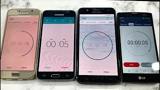 Time Out/ Timer Chimed/ Time Samsung Galaxy S4, S6, S10 vs LG J7/ Mobile Calls