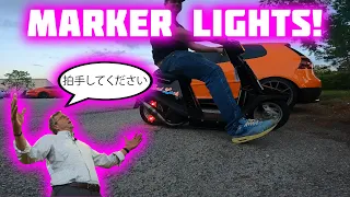 Adding flashy DEKOTORA marker lights on my gentsuki 27v Yamaha Jog!
