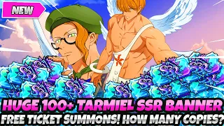 *HERE WE GO!!!!!* 100+ FREE SSR TICKET SUMMONS FOR RED TARMIEL ON THE SSR BANNER! (7DS Grand Cross