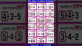 Thailand lottery Tips/16/12/2022 Thai Lotto results for 16.12.2022