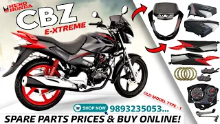 Hero Honda CBZ - Xtreme ( Old Model ) ♦️ SPARE PARTS PRICE LIST!! || #bikespareparts 👉 98932-35053