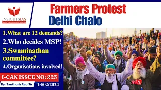 Farmers Protest, Delhi Chalo||MSP,Swaminathan committee explained by Santhosh Rao UPSC