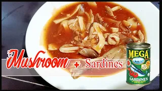 how to cook mushrooms with sardines|| simple recipe ||
