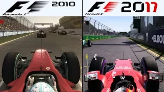 F1 Game Comparison (2010 - 2017 Gameplay Comparison)