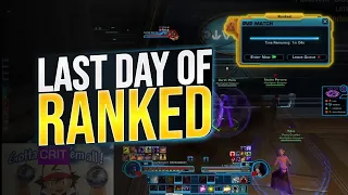 The Last Day of Ranked | SWTOR Arena PVP Commentary | Tactics Vanguard | Patch 7.1