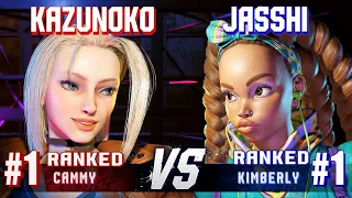 SF6 ▰ KAZUNOKO (#1 Ranked Cammy) vs JASSHI (#1 Ranked Kimberly) ▰ Ranked Matches