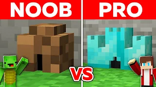 Mikey vs JJ - Noob vs Pro: SECRET TINY CASTLE Build Battle - Minecraft (Maizen)