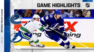 Canucks @ Lightning 1/13/22 | NHL Highlights