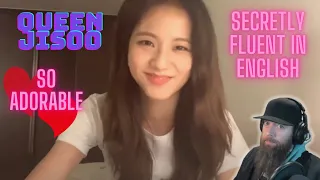 JISOO SECRETLY FLUENT IN ENGLISH VIDEO REACTION!  SHE'S SO FREAKING CUTE!