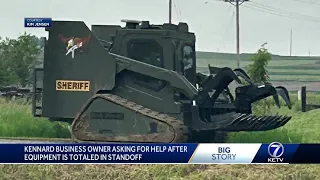 Kennard business owner asks for help after equipment is totaled in law enforcement standoff