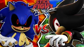 SONIC.EXE VS SHADOW!? | Sonic.EXE & Shadow Play Stick Fight!