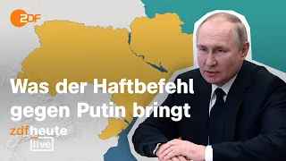 Haftbefehl: Was Putin droht und wie er ukrainische Kinder verschleppen lässt | ZDFheute live