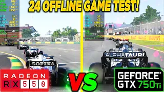 GTX 750 Tİ Vs RX 550 24 Offline Game Test