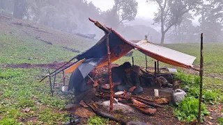 Nepali Mountain Village Life | Rainy Day | Sheep Shepherd Life | Organic Shepherd Food | Real Life |