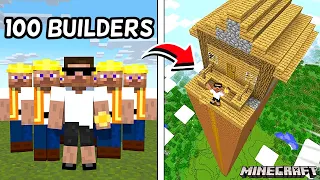 I Hired Builders to Make Tallest House in Minecraft 😲