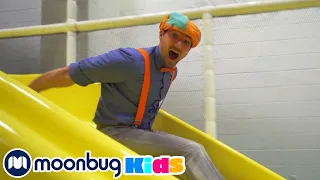 Blippi Visits an Indoor Playground | @Blippi | Moonbug Literacy