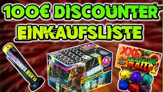 100€ DISCOUNTER FEUERWERK EINKAUFSLISTE | Silvester2K