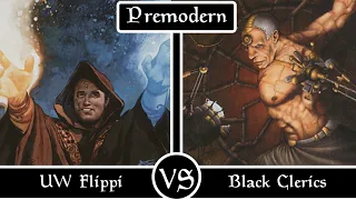 UW Flippi  vs Mono Black Clerics. Premodern MTG