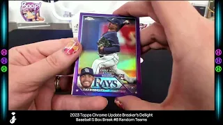 2023 Topps Chrome Update Breaker's Delight Baseball 5 Box Break #8