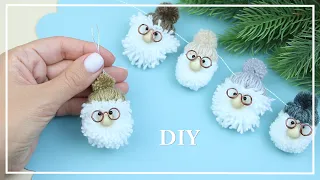 Милые Гномики в Шапочках из Пряжи 🧶 Делаю за 5 минут 🤗 Pompom Gnome making idea 💛 DIY NataliDoma