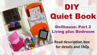 How to make a quiet book - Dollhouse Part 2- Living room plus Bedroom