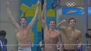 USA Win Men's 4 x 200m Freestyle Relay Gold - London 2012 Olympics