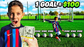 1 Goal = $100 vs. 10 Year Old Kid Lewandowski