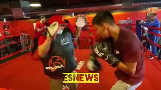 David Benavidez and Diego Pacheco in camp check it out | EsNews Boxing