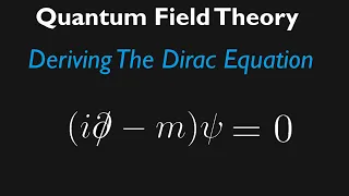 Quantum Field Theory Lecture 3: Deriving the Dirac Equation (and gamma matrices!)