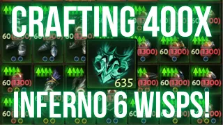 CRAFTING 400x INFERNO 6 Wisps! My Plan For Paragon 1300! [Diablo Immortal]