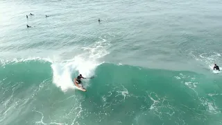 Morning Waveski surfing session at Cronulla (Wanda) by drone in 4k