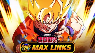 200% LEADER SKILL BUFF! LEVEL 10 LINKS 100% RAINBOW STAR HEART VIRUS GOKU! (DBZ: Dokkan Battle)