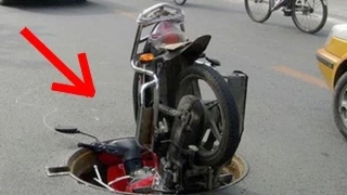 Motorcycle Crashes, Funny Fails & Lucky Drivers!