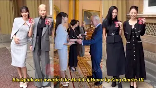 Blackpink was awarded the Medal of Honor by King Charles III #blackpink #rosé #lisa #jisoo #jennie