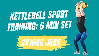 Kettlebell Jerk 2x16kg - 95 reps in 6 minutes