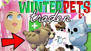 Wir TRADEN nur neue WINTER PETS 🦉❄️ in Adopt Me! Roblox [DEUTSCH]