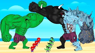 Team Hulk, Spiderman, Superman Vs GIANT - HULK DEVIL : Evolution Mystery | SUPER HOT MOVIES-FUNNY