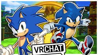 Movie Sonic Meets Another Sonic In VR CHAT?!