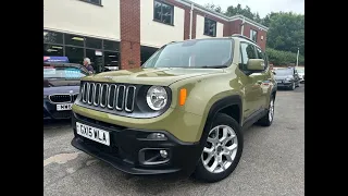 2015 15-Reg Jeep Renegade 1.4 Multi Jet Longitude Petrol,Army Green,60,000 Miles,£8995