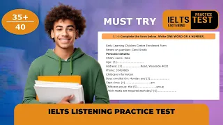 Early Learning Children Centre Enrolment Form  - IELTS Listening Practice Test 2024 Answers