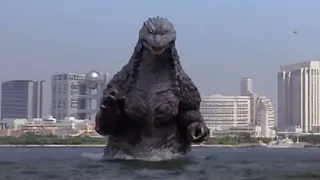 Godzilla, Mothra, & 2 Larva vs Grand King Ghidorah