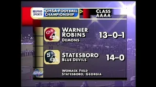 GHSA 4A State Championship: Warner Robins vs. Statesboro - Dec. 3, 2004