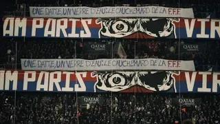 PSG-OL: LA BANDEROLE DES ULTRAS EN RÉPONSE À LA FFF SUR L'INTERDICTION DE ROMPRE LE JEÛNE DU RAMADAN