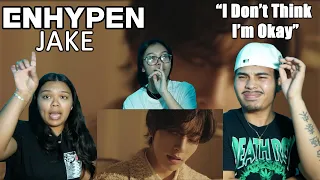 ENHYPEN JAKE "I Don't Think I'm Okay" Cover REACTION | His voice is amazing!