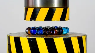 100 ton HYDRAULIC PRESS VS GLASS BALLS