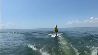 Серфинг в России за катером