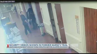 Security video shows nurse charged with murder was in patient’s room three minutes before alarms sou