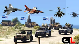 Hezbollah Hamas Uses Russian Fighter Jets & Tanks to Attack the Israeli Military Convoy - GTA 5